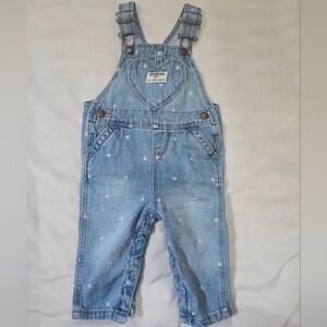 Gently Used OSHKOSH | Heart Overalls | 6M